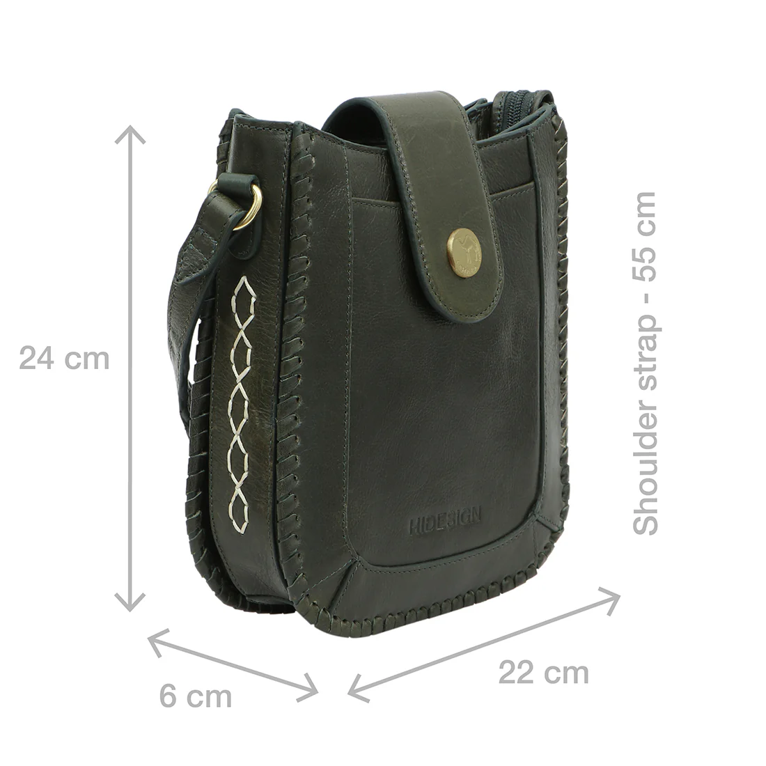 Berber - 02 Green Leather Sling Bag - Image 3
