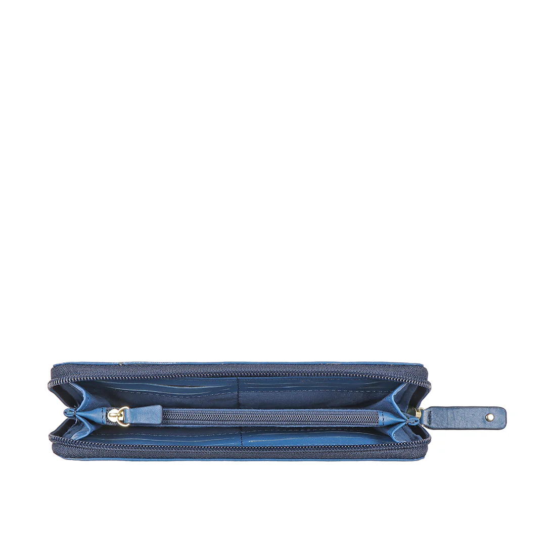 Beth W2 Blue Leather Zip Around Wallet - Image 5