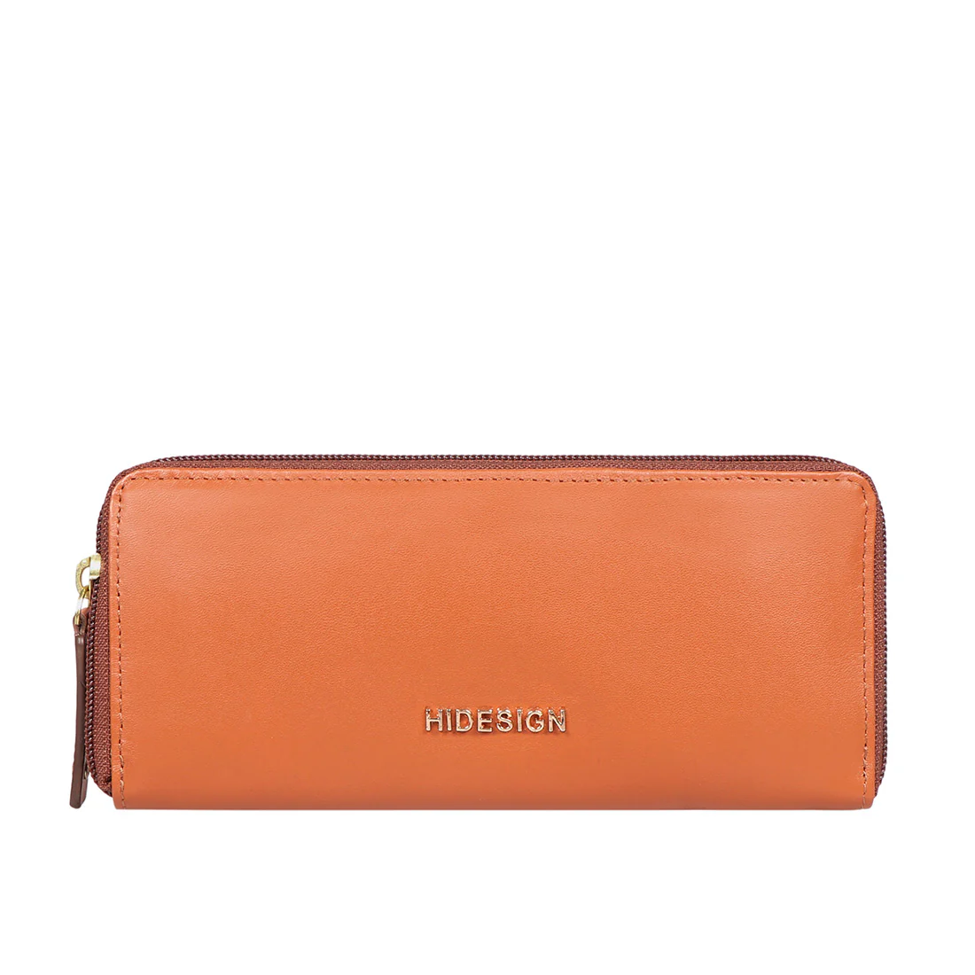 Beth W2 Tan Leather Zip Around Wallet