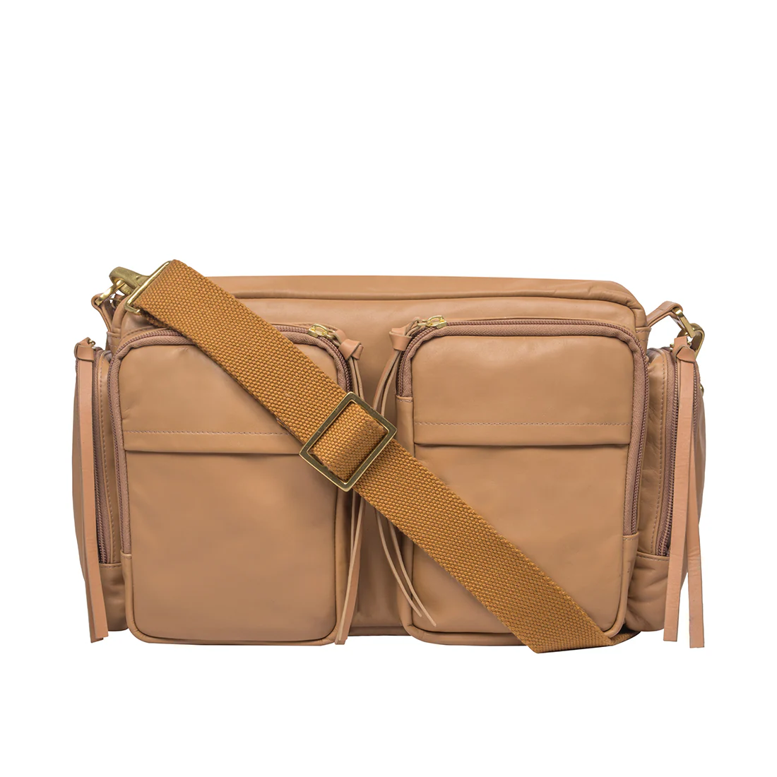 Big Banana Nude Leather  Crossbody