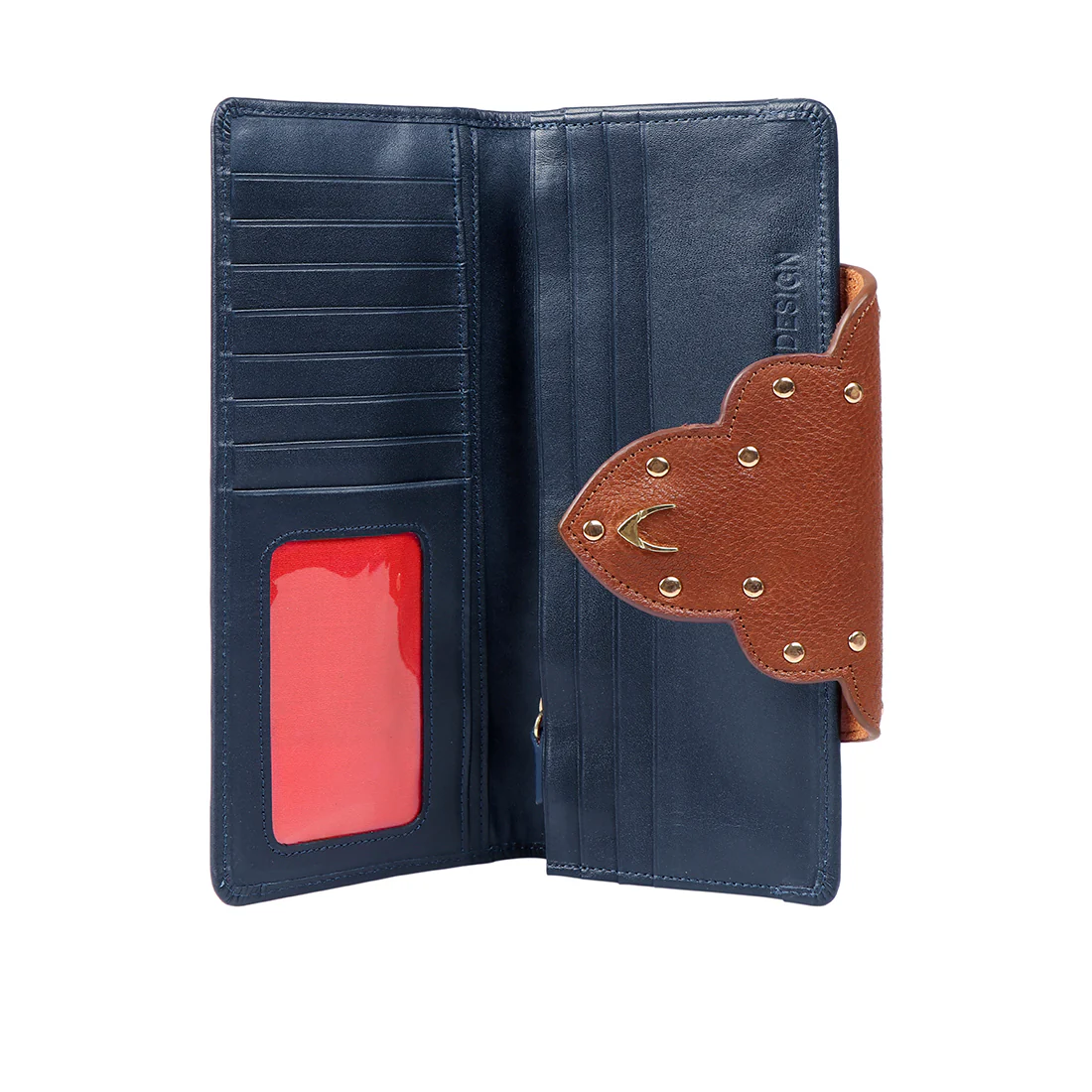 Billy W1 Rf Blue Leather Bi Fold Wallet - Image 3