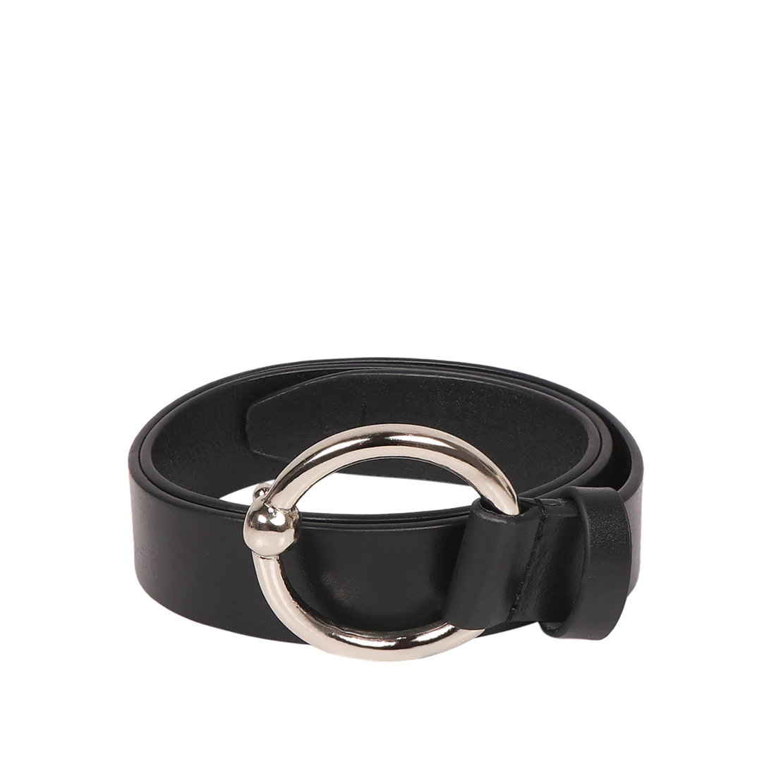 Blondie Women's Black Non Reversible Leather Belt