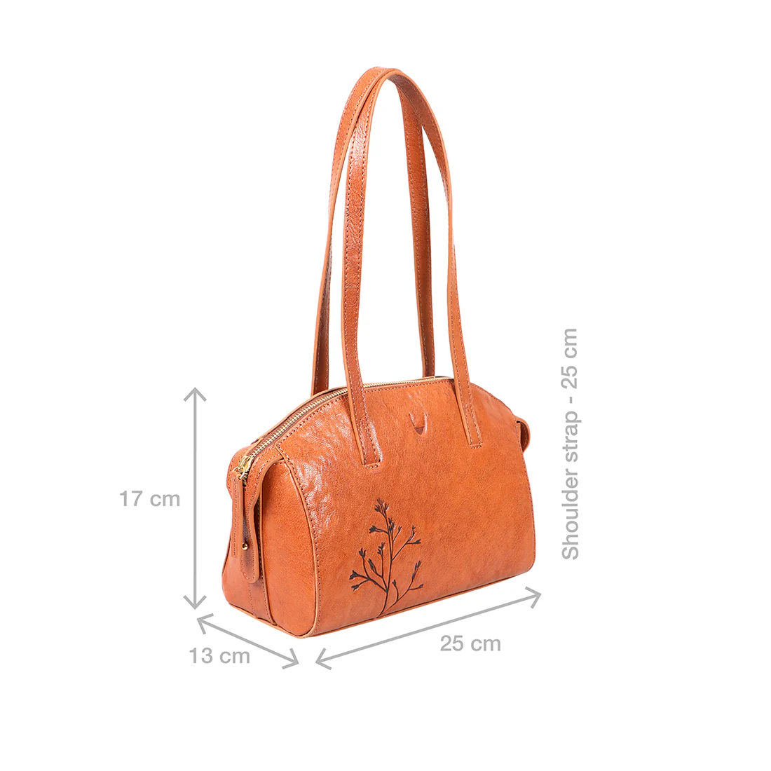 Bloom - 03 Orange Leather Shoulder Bag - Image 3