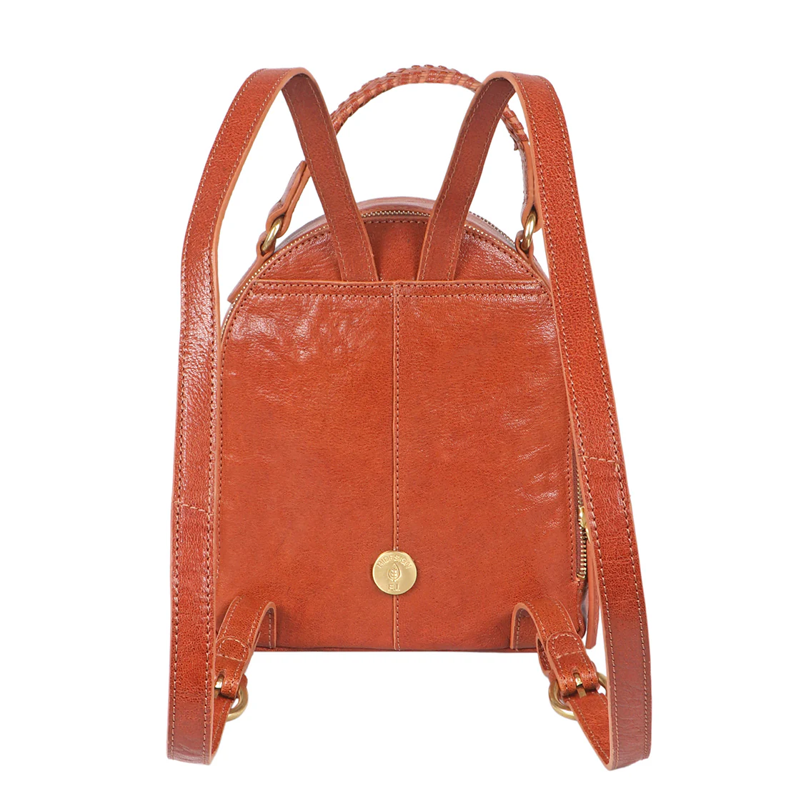 Bloom - 04 Orange Leather Backpack - Image 3