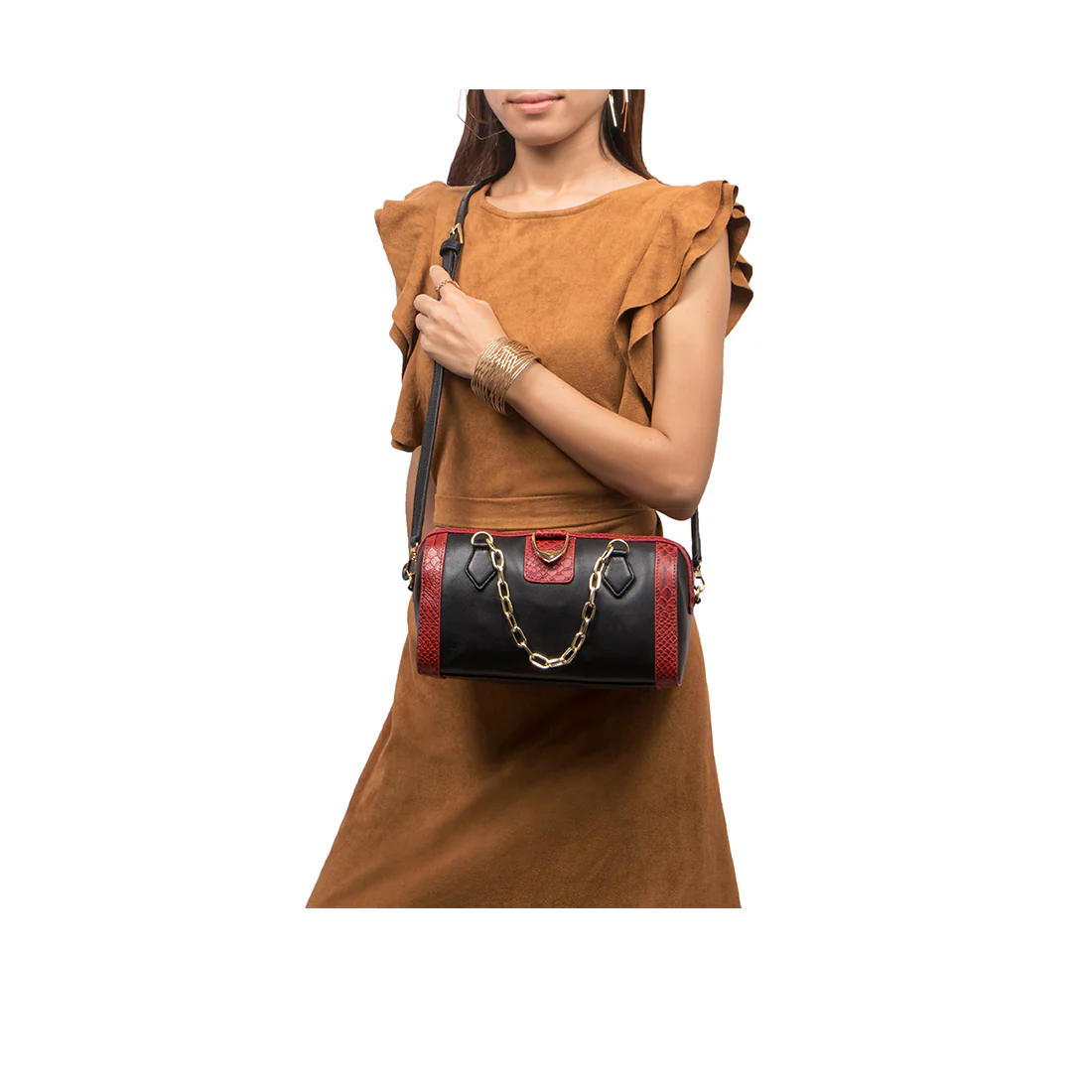 Bogota 04 Black Leather Sling Bag - Image 6