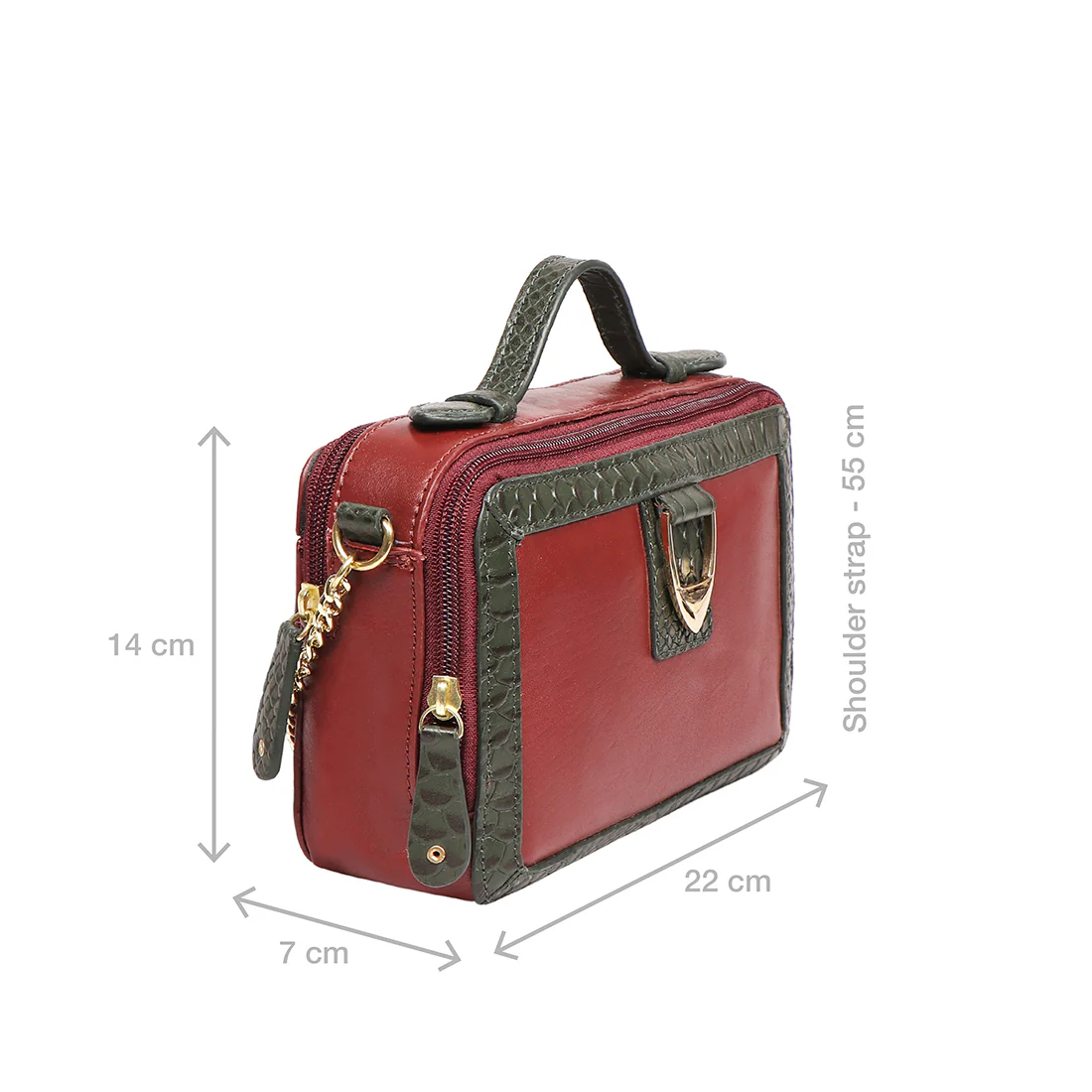 Bogota 06 Marsala Leather Sling Bag - Image 3
