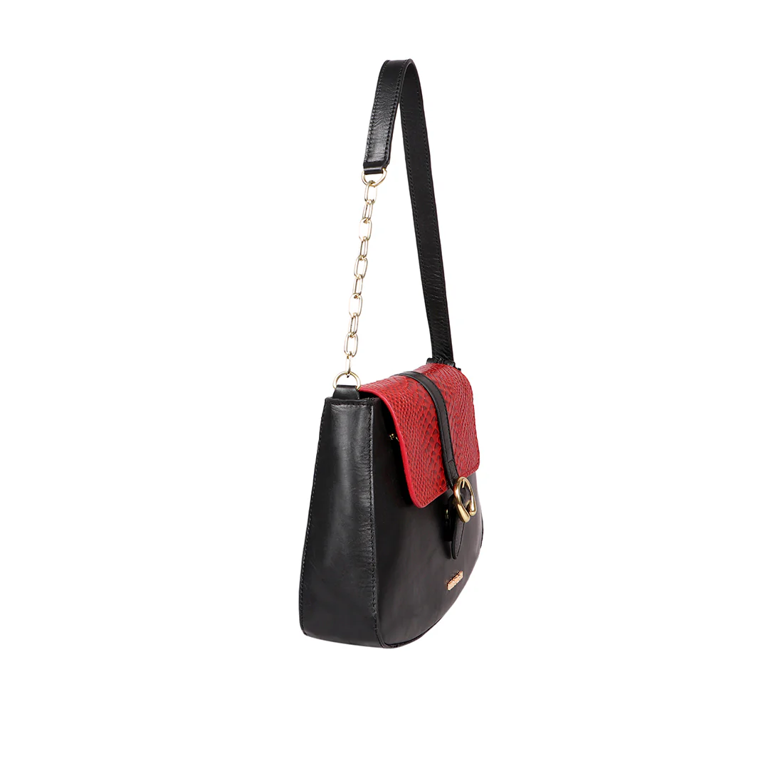 Bogota 07A Black Leather Shoulder Bag - Image 4
