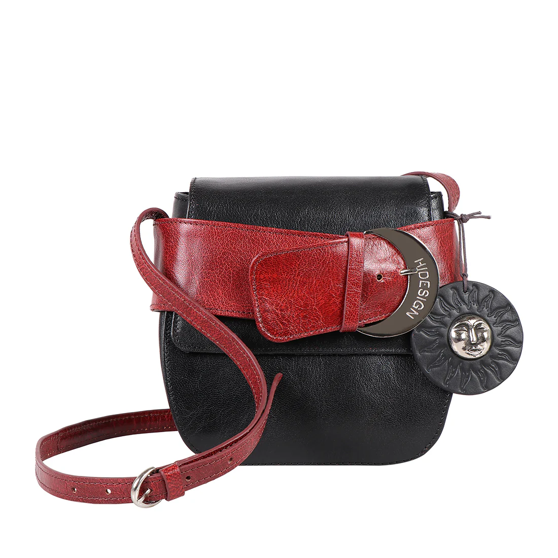 Boleyn 01 Black Leather Sling Bag - Image 2