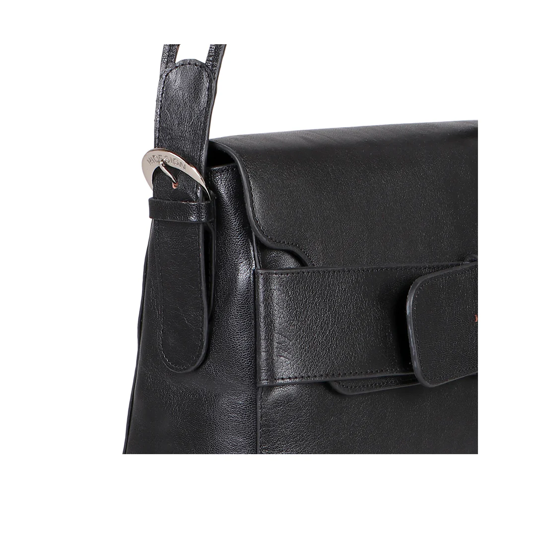 Boleyn 02 Black Leather Shoulder Bag - Image 5