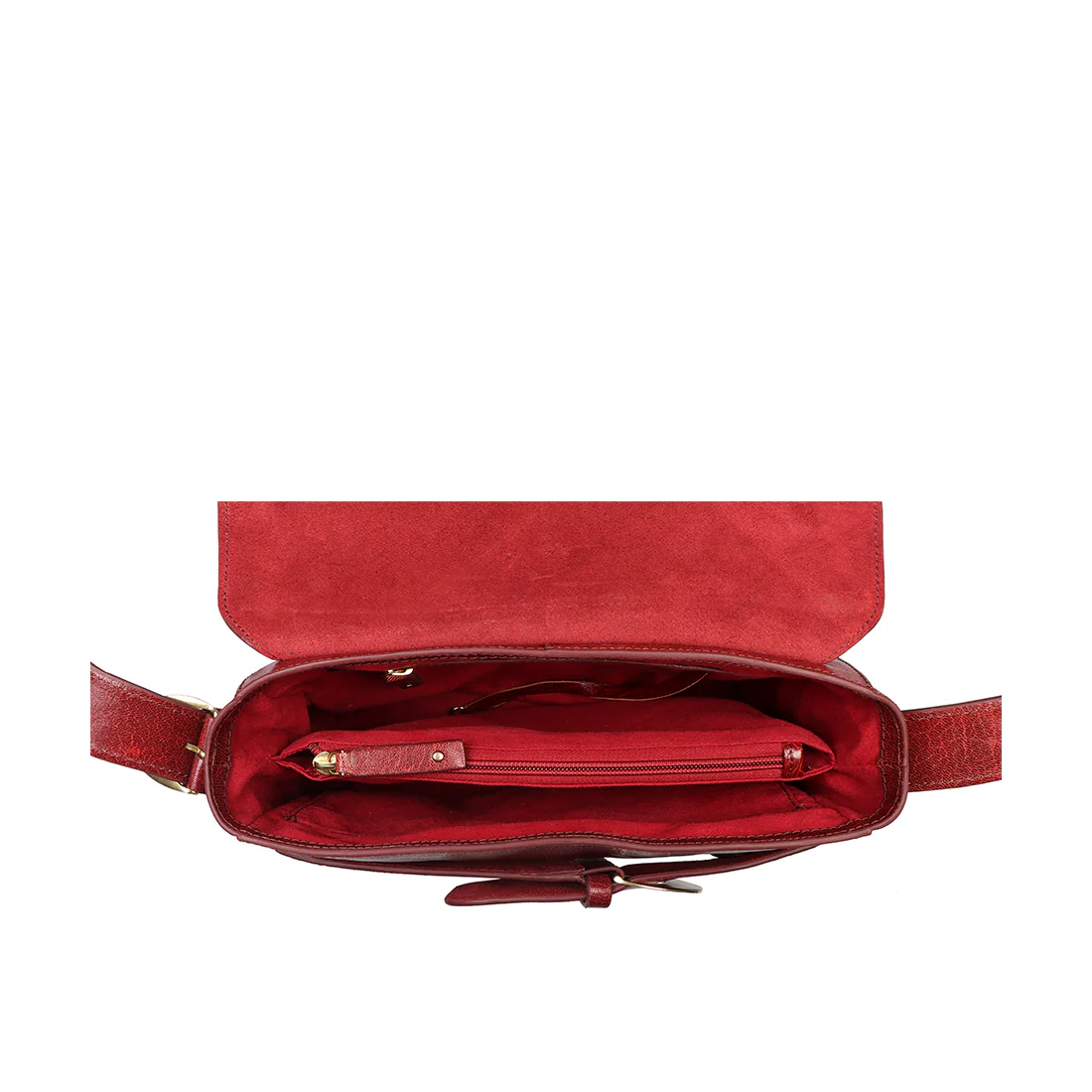 Boleyn 02 Red Leather Shoulder Bag - Image 6