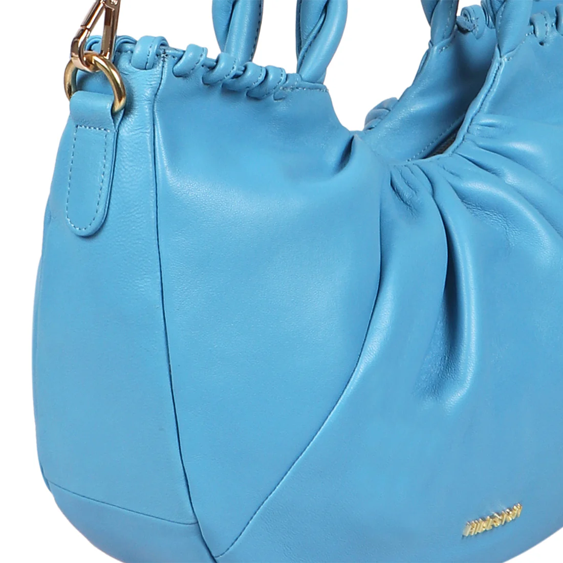 Bomba 03 Blue Leather Shoulder Bag - Image 4