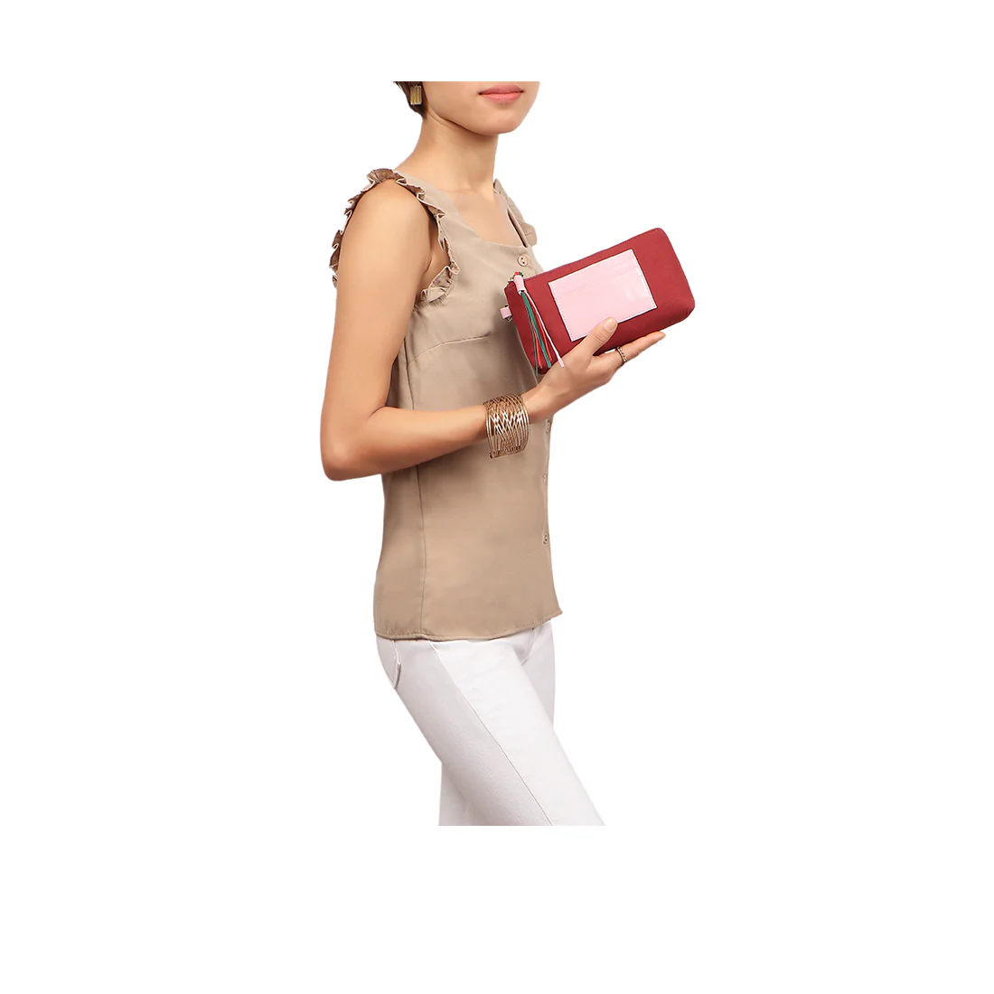 Bomba 03 Pink Leather Shoulder Bag - Image 6