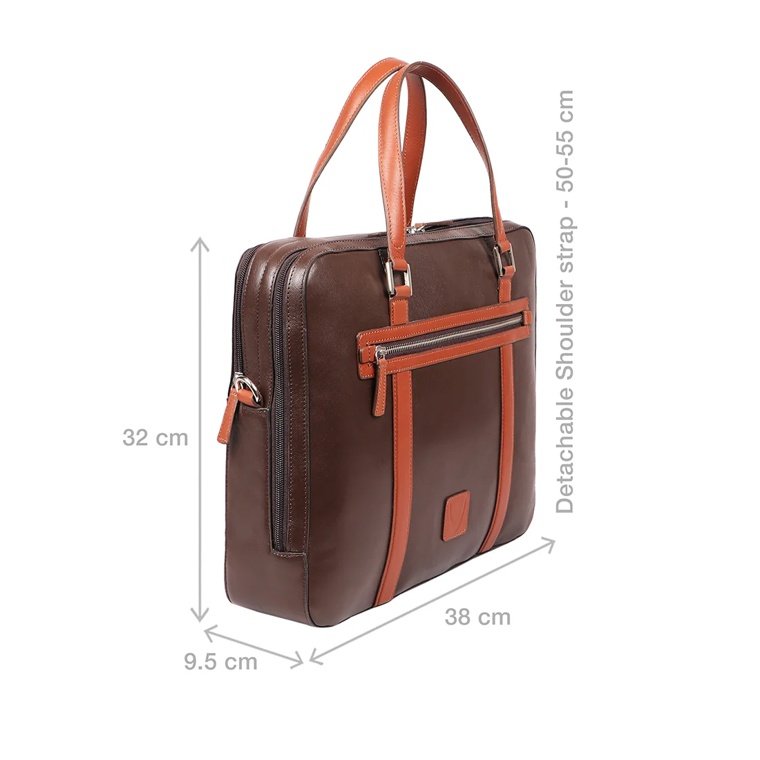 Boston 02 Brown Leather Briefcase - Image 2