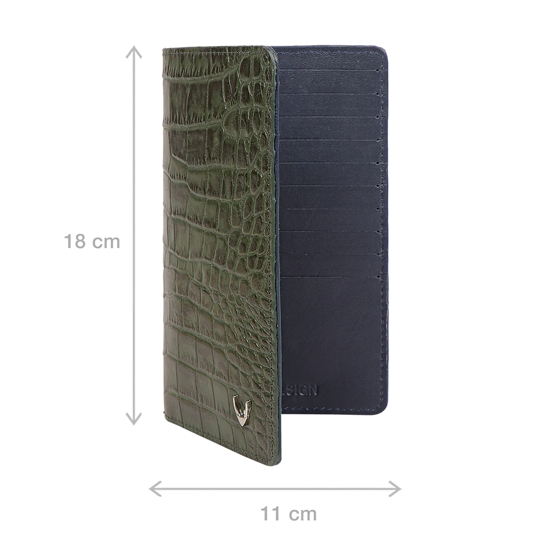 Boston W3 Green Leather Passport Holder - Image 7