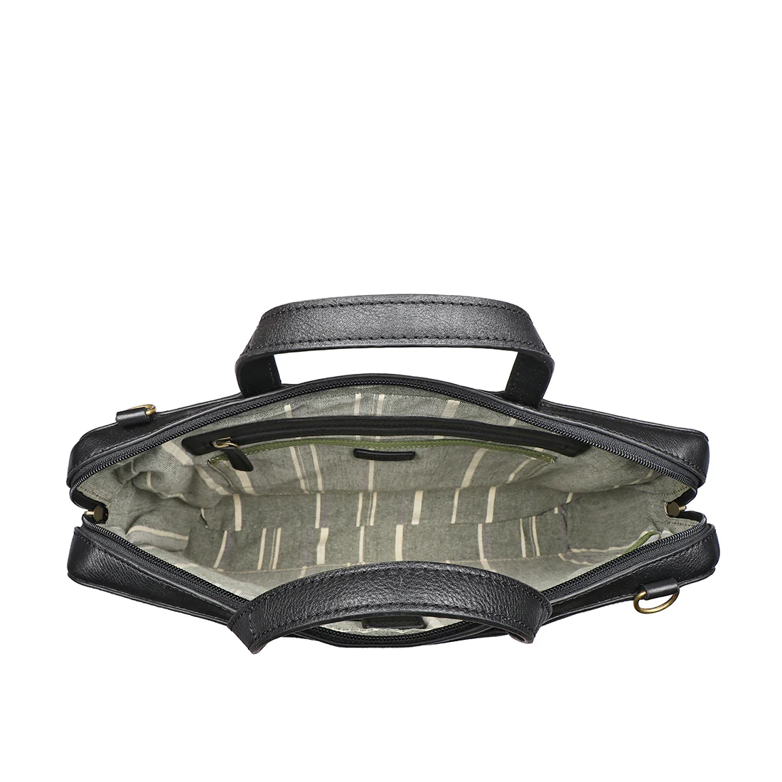Boulder 01 Black Leather Briefcase - Image 6