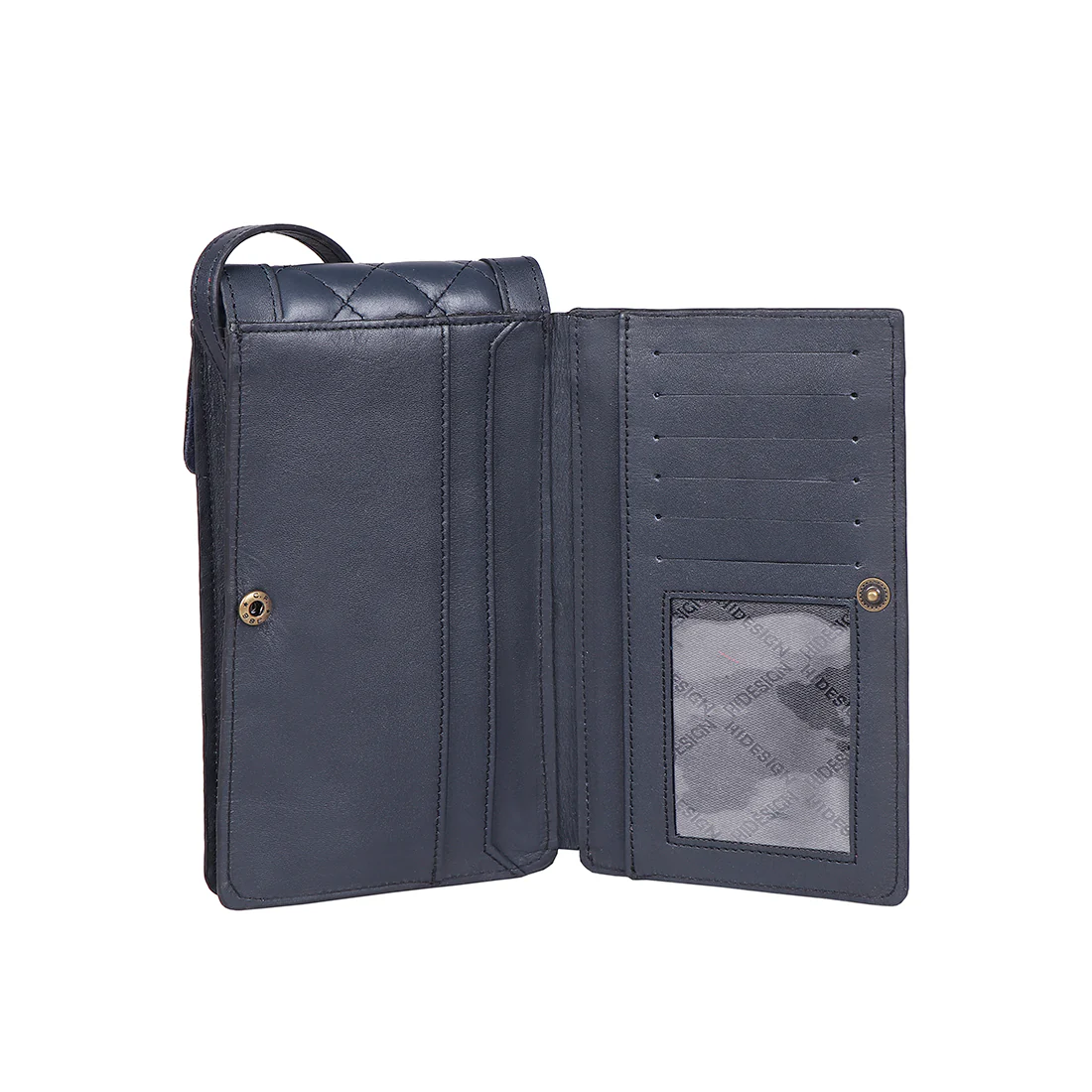 Boulevard W2 Sb Blue Leather Sling Wallet - Image 5