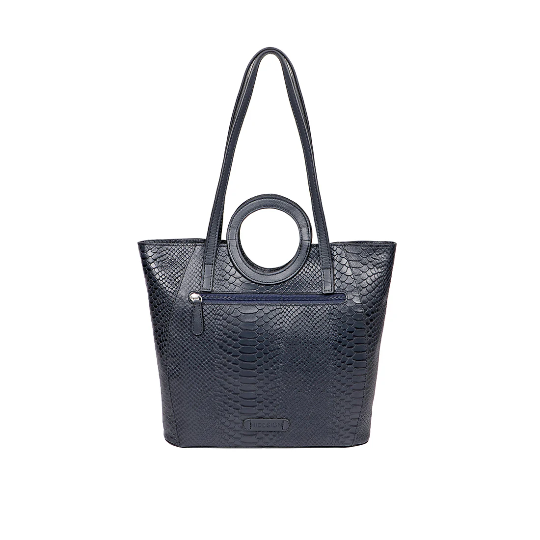 Brazilia 03 Blue Leather Tote Bag - Image 4