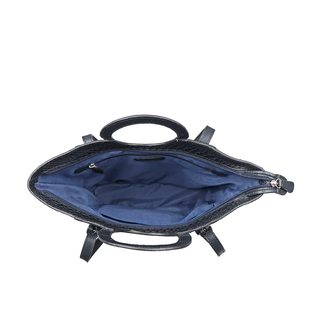 Brazilia 03 Blue Leather Tote Bag - Image 6