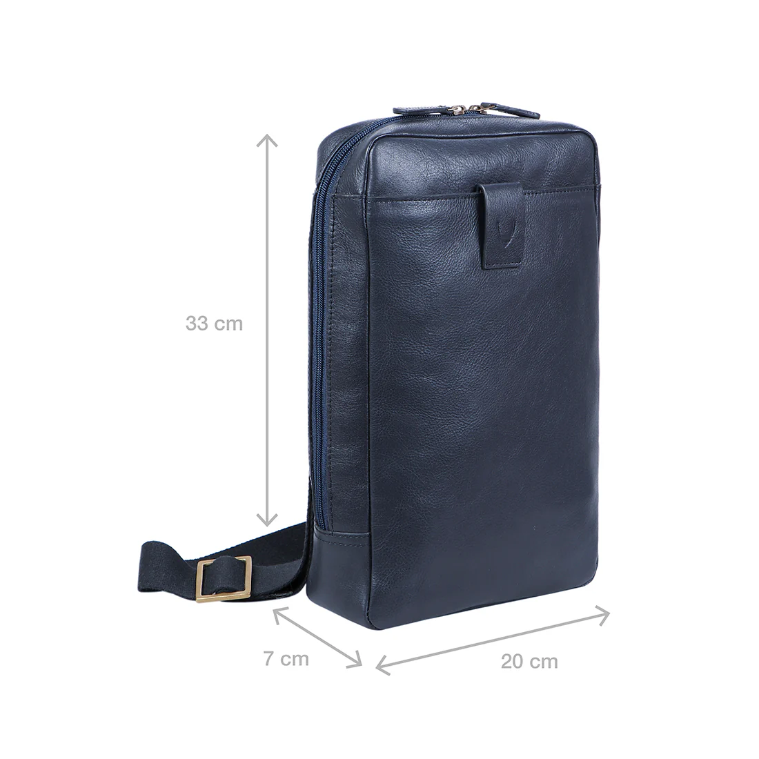 Brick Lane 02 Blue Leather Crossbody - Image 3