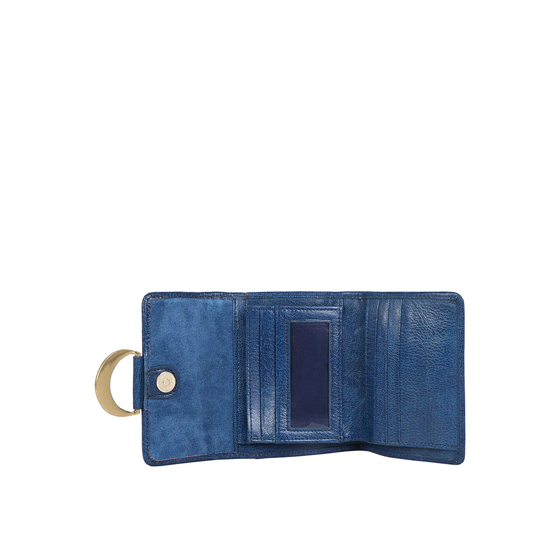 Buffy W1 Blue Leather Trifold Wallet - Image 5