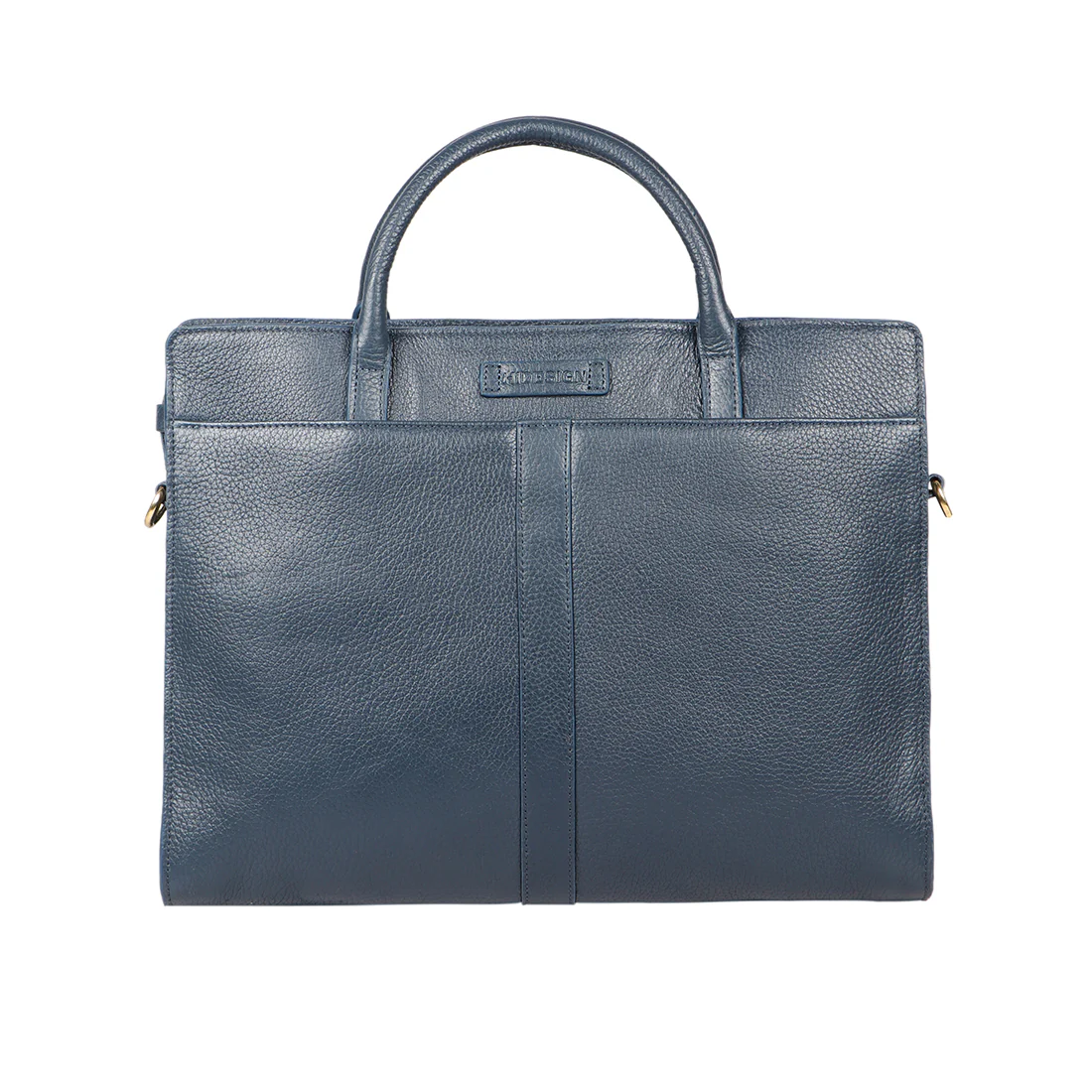 Burbank Blue Leather  Briefcase - Image 6