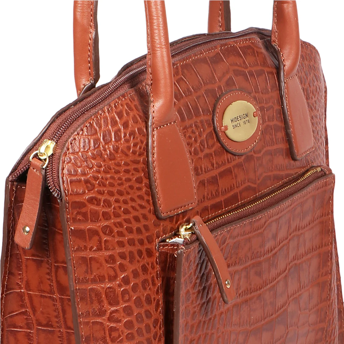 Calama 01 Tan Leather Tote Bag - Image 5