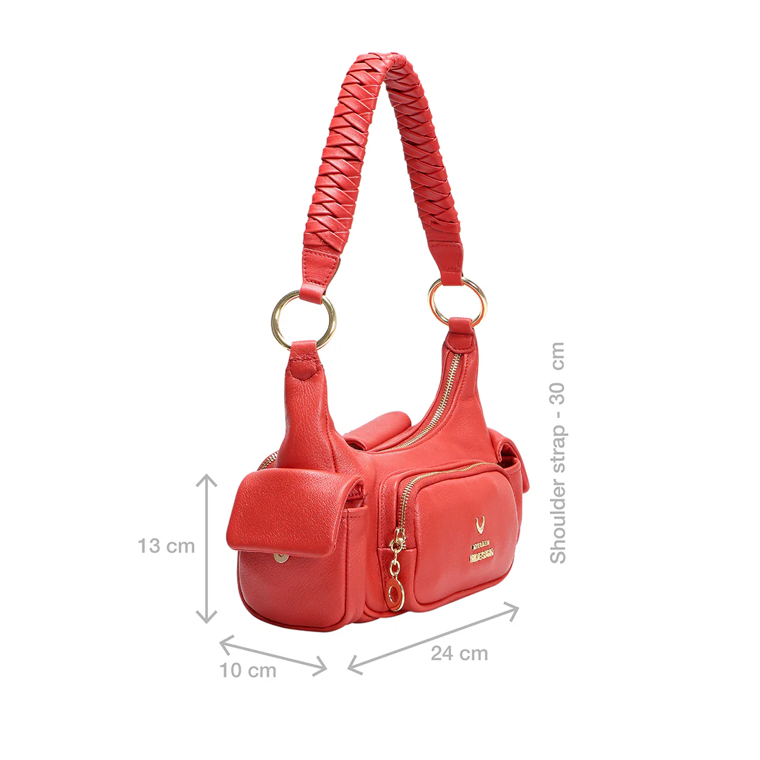 Callas 03 Red Leather Shoulder Bag - Image 4