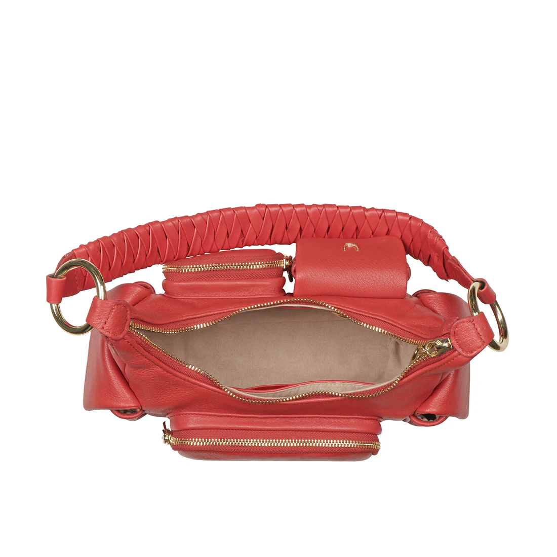 Callas 03 Red Leather Shoulder Bag - Image 7