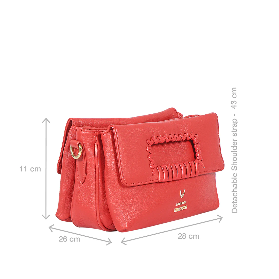Callas 05 Red Leather Shoulder Bag - Image 3