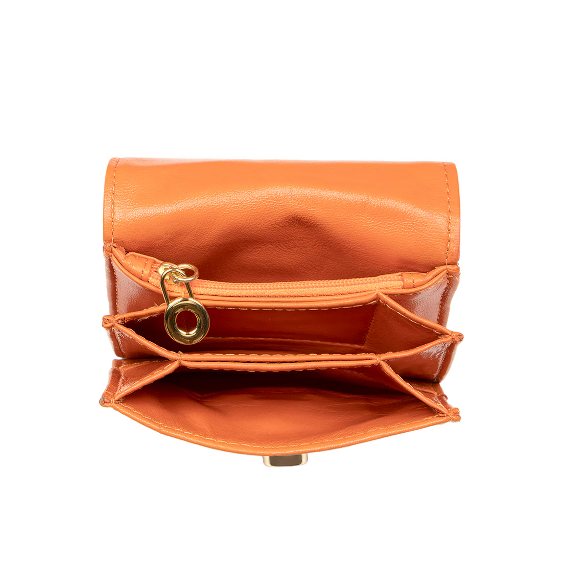 Callas W1 Orange Leather Bi-Fold Wallet - Image 3