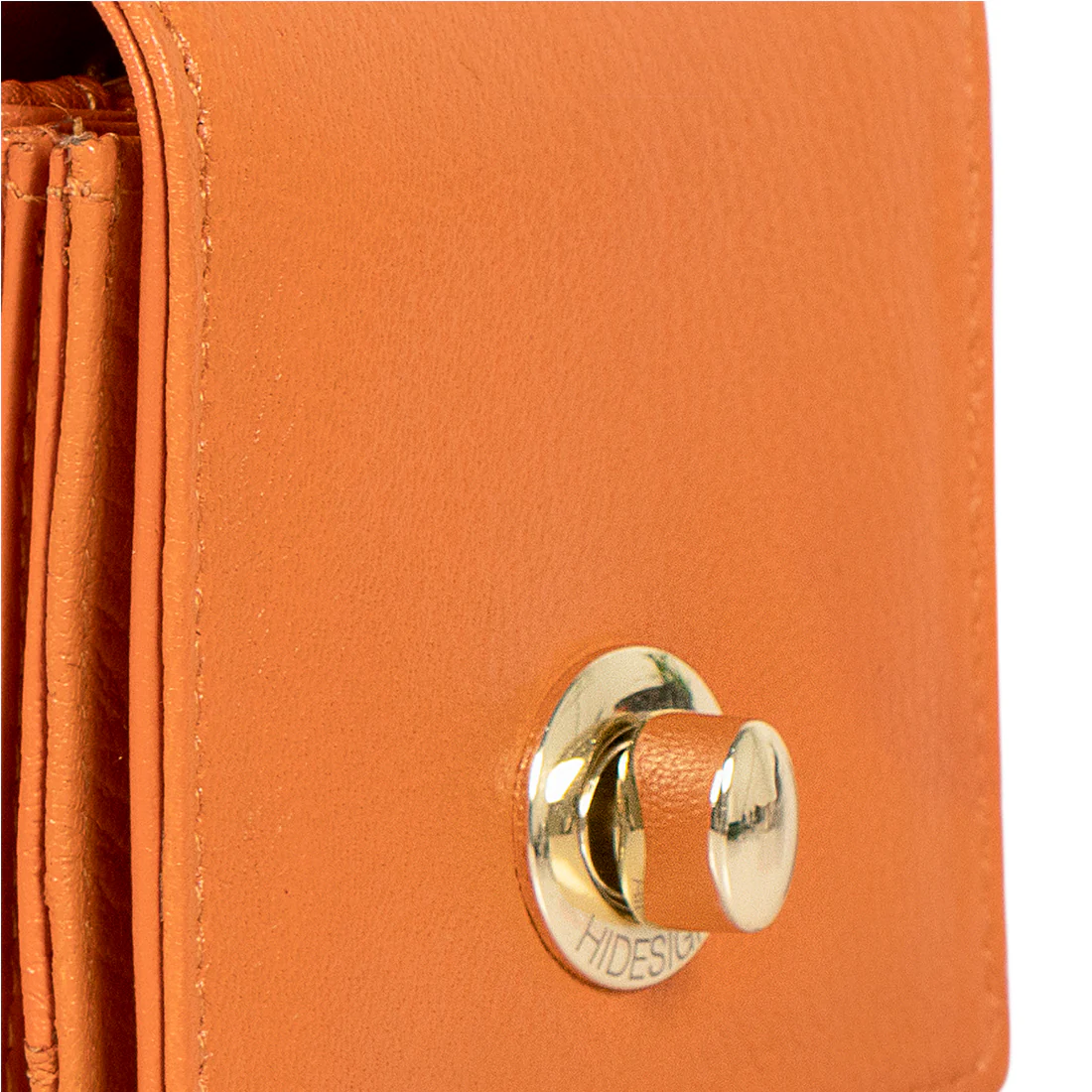 Callas W1 Orange Leather Bi-Fold Wallet - Image 6