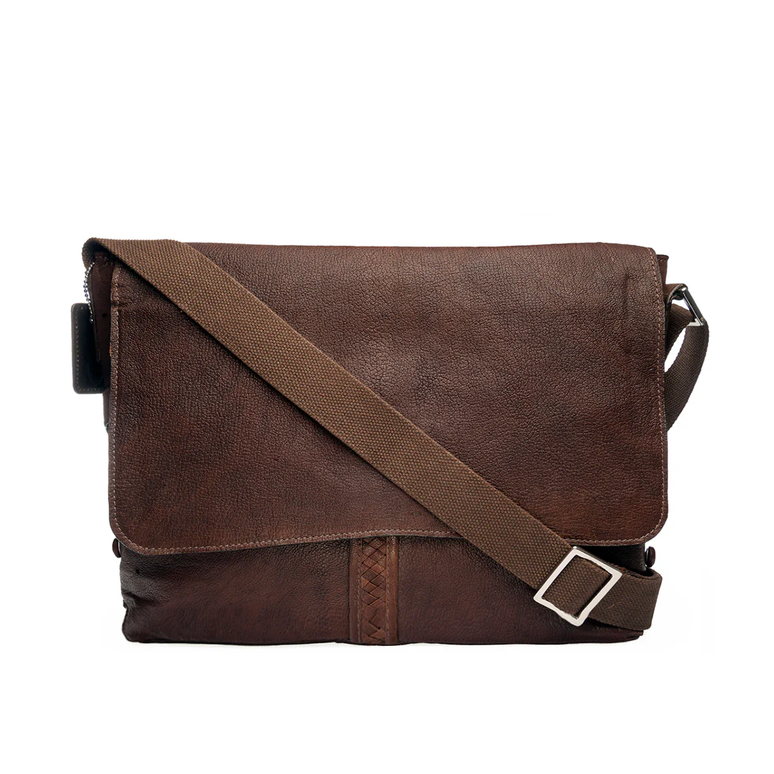 Camaro 01 Brown Leather  Messenger Bag - Image 2