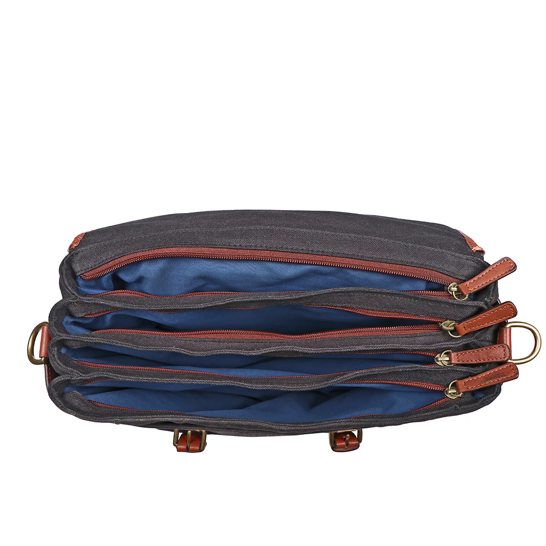 Cameron 3 Blue Canvas Backpack - Image 4