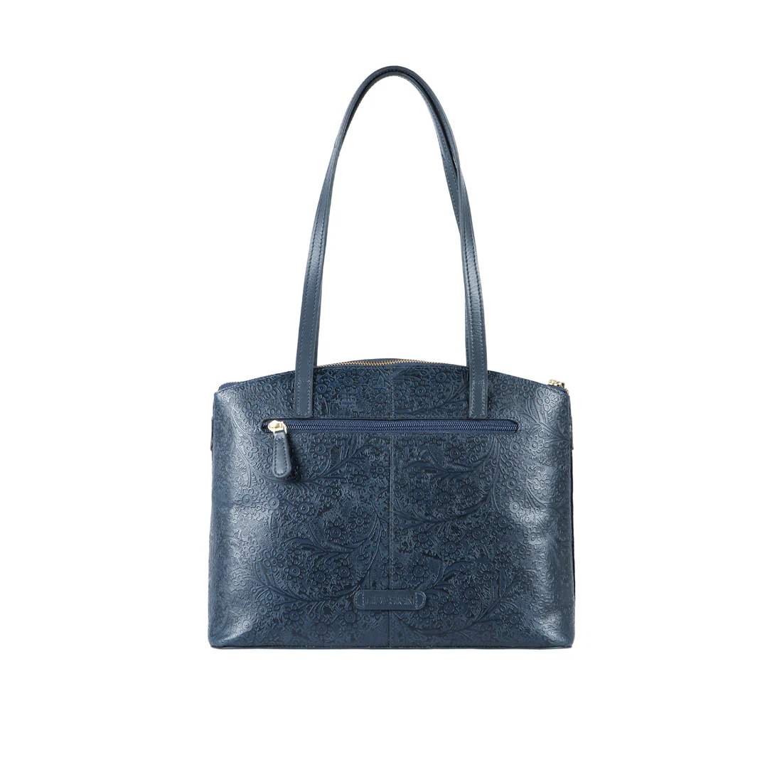 Camila Sb 02 Blue Leather Tote Bag - Image 4