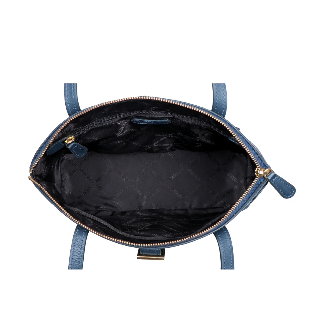 Camila Sb 02 Blue Leather Tote Bag - Image 5