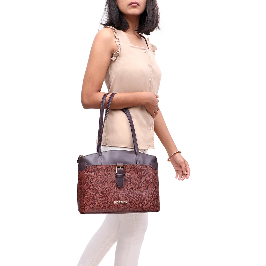 Camila Sb 02 Brown Leather Tote Bag