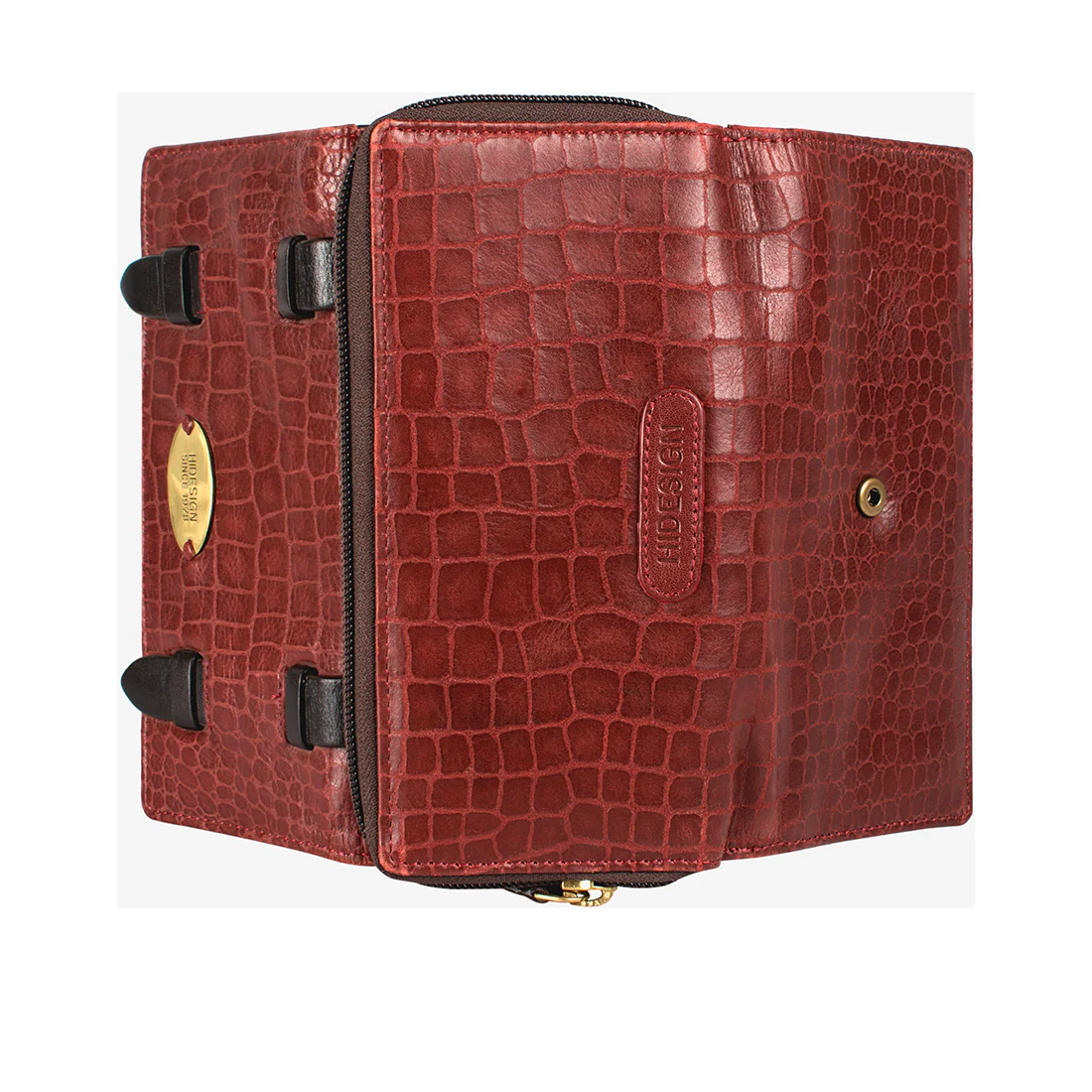 Cara W2 Red Leather Trifold Wallet - Image 4
