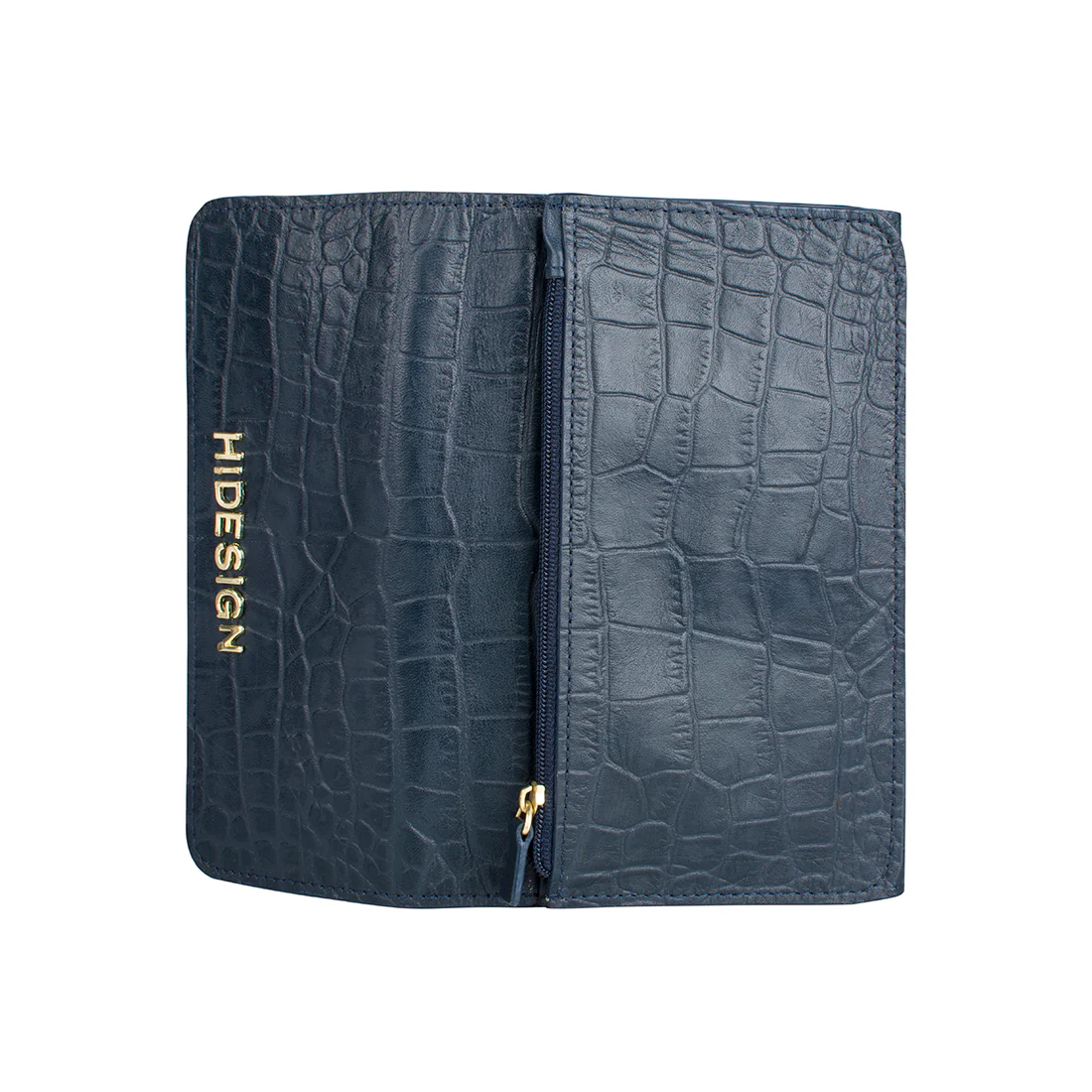 Carly W1 Blue Leather Clutch Wallet - Image 3