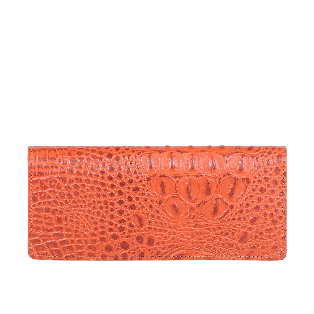 Carly W2  Orange Leather Bi-Fold Wallet - Image 3