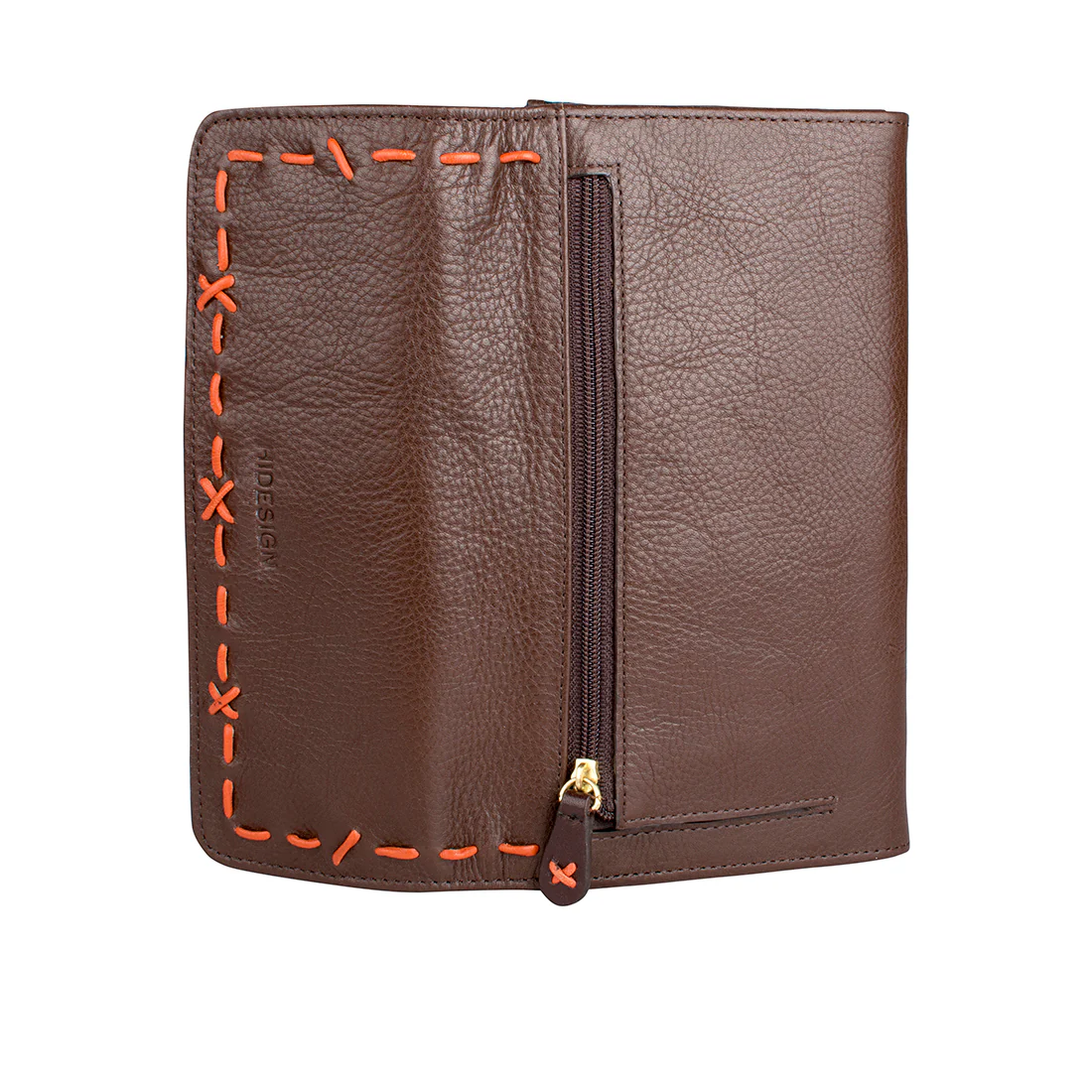 Carrie W2 Brown Leather Zip Around Wallet - Image 5