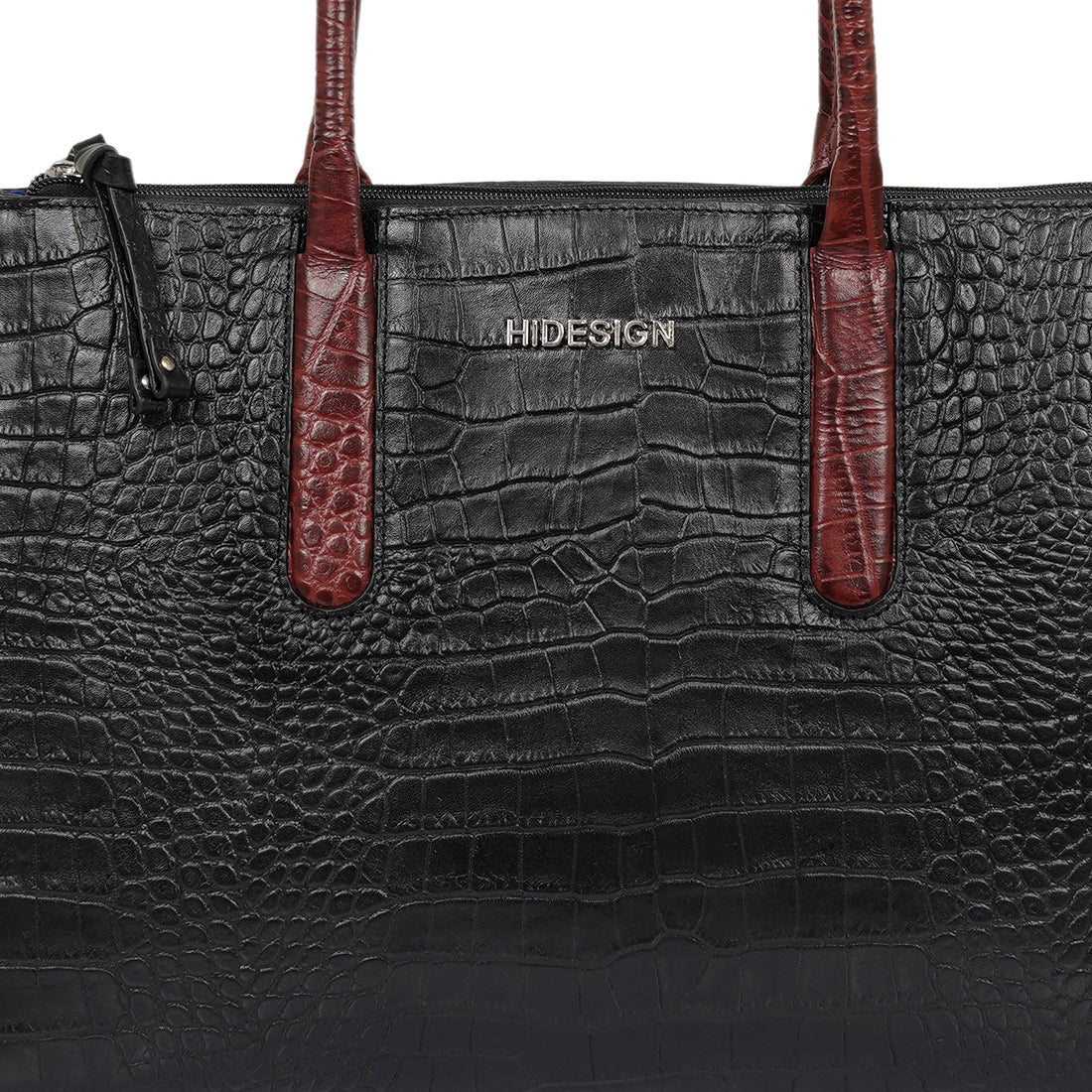 Casino 03 Black Leather Tote Bag - Image 5