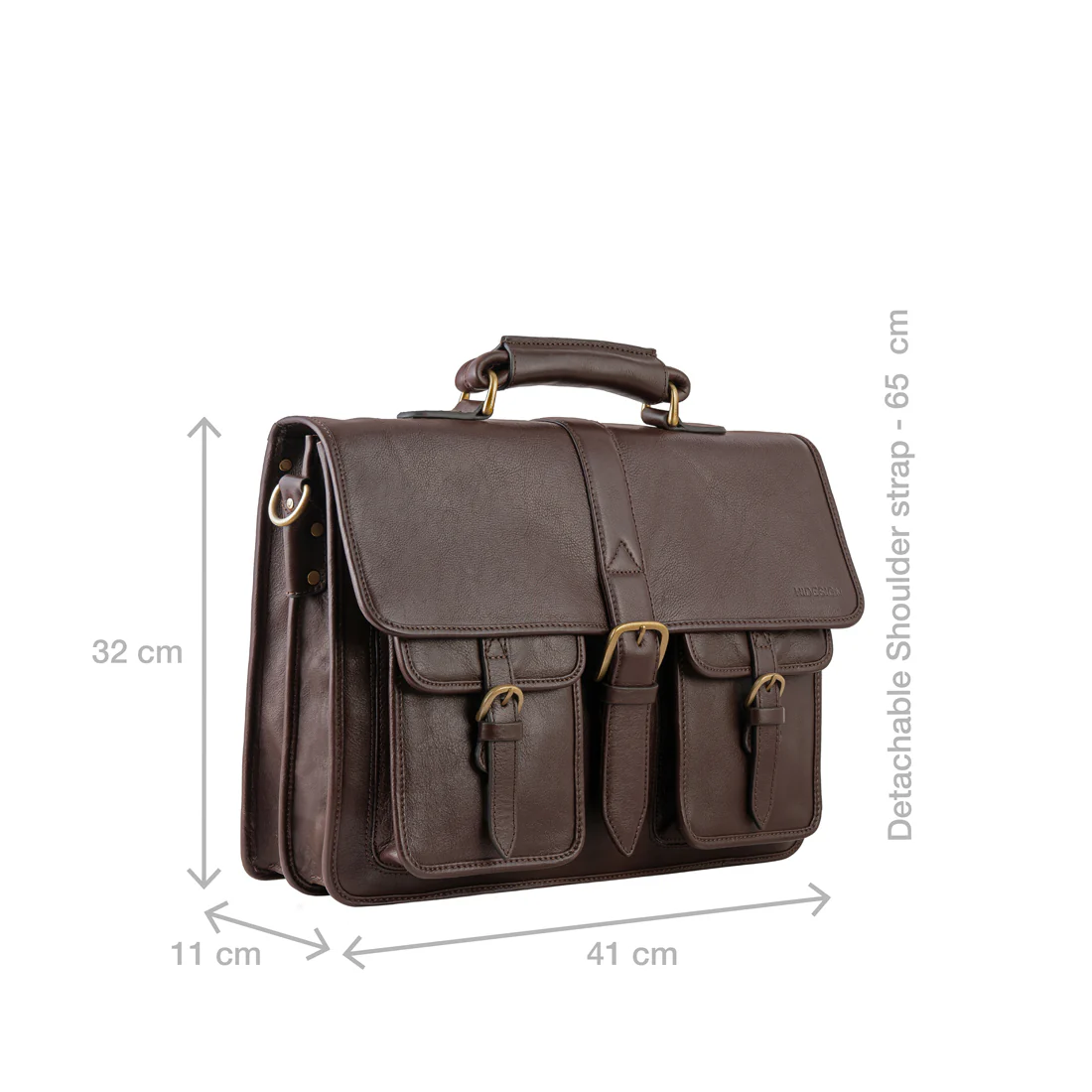 Castello Brown Leather  Briefcase - Image 4