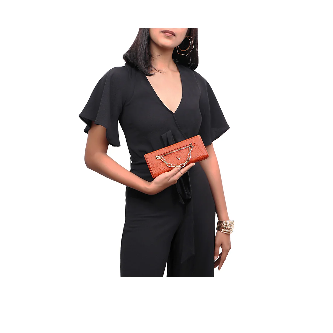 Charleston W1  Orange Leather Bi-Fold Wallet