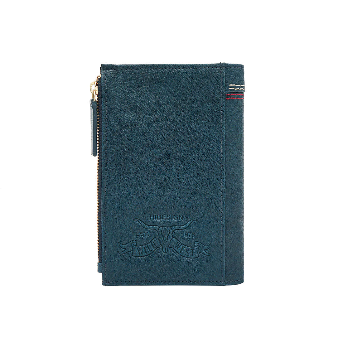 Cheyenne W1 Blue Leather Bi-Fold Wallet - Image 6