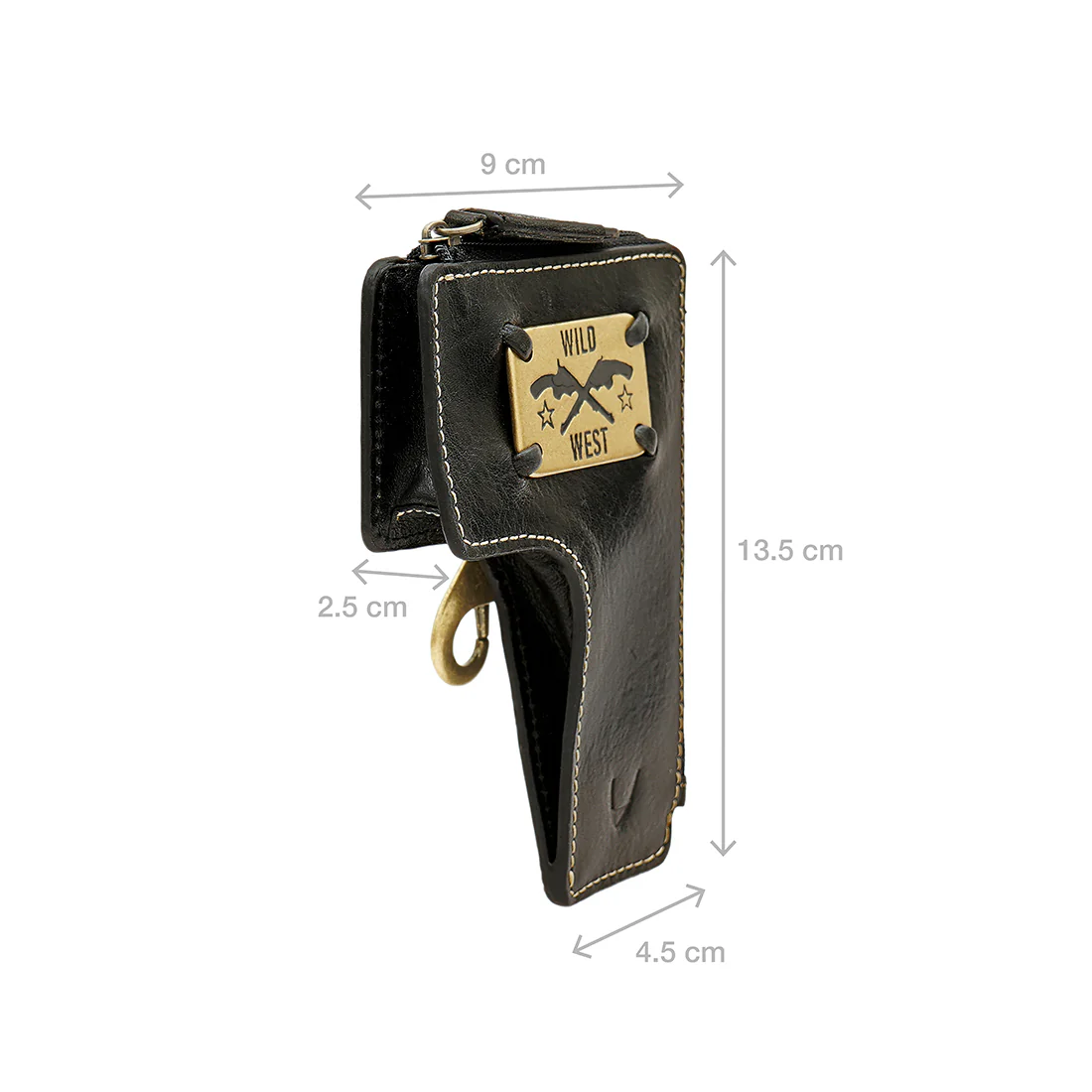 Cheyenne -W4 Black Leather Pouch - Image 2