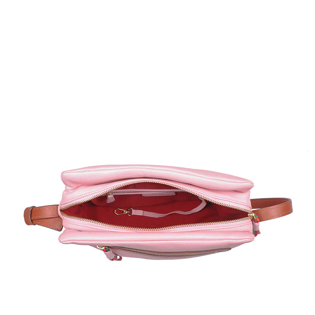 Chiquita 01 Pink Leather Shoulder Bag - Image 3