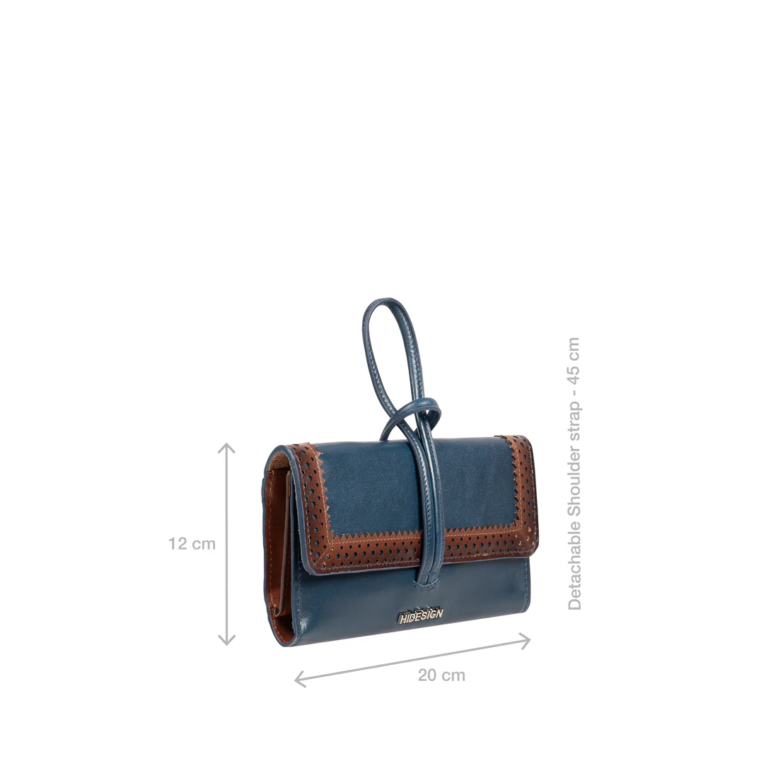 Churro W4 Blue Leather Sling Wallet - Image 4