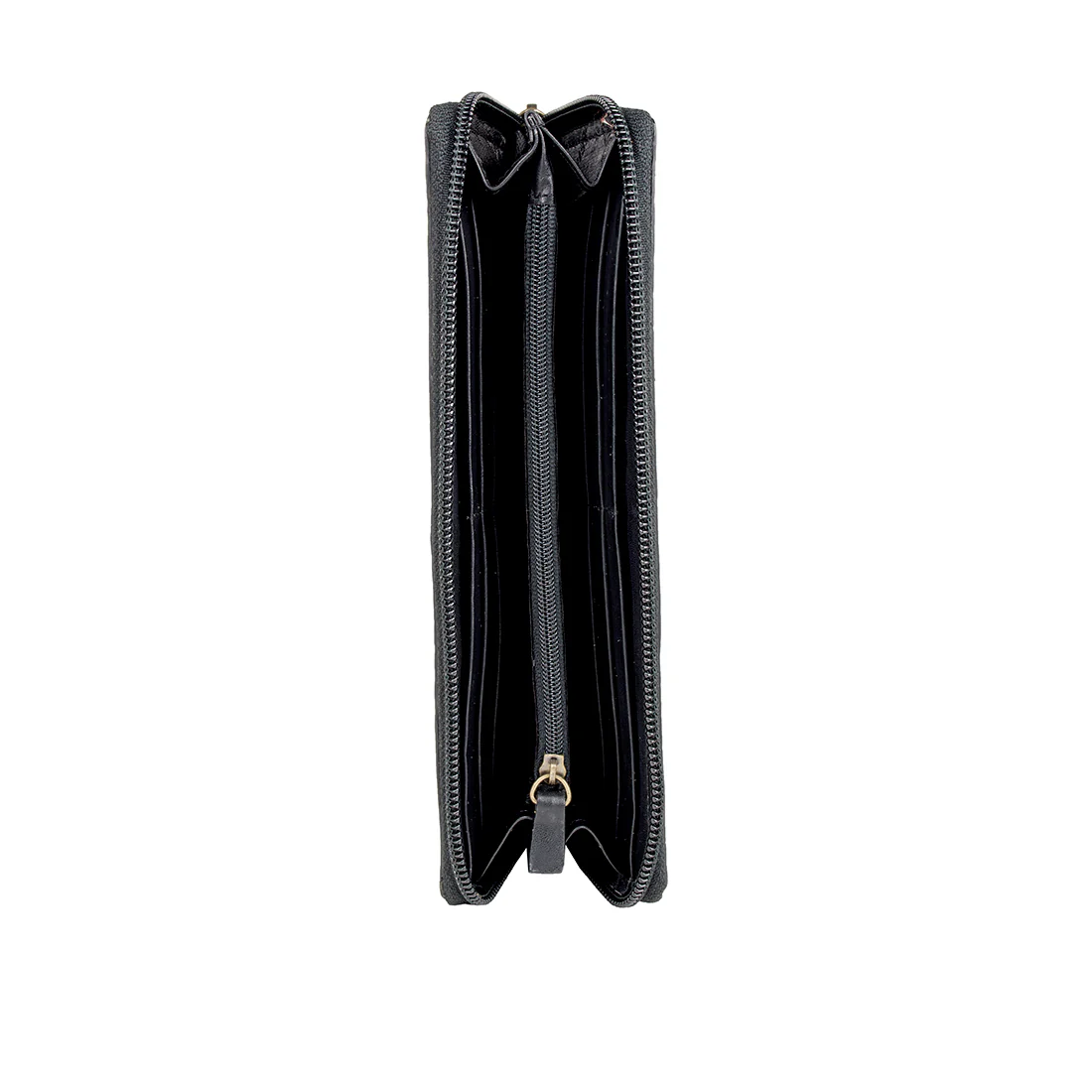 Claea W2 Black Leather Zip Around Wallet - Image 4