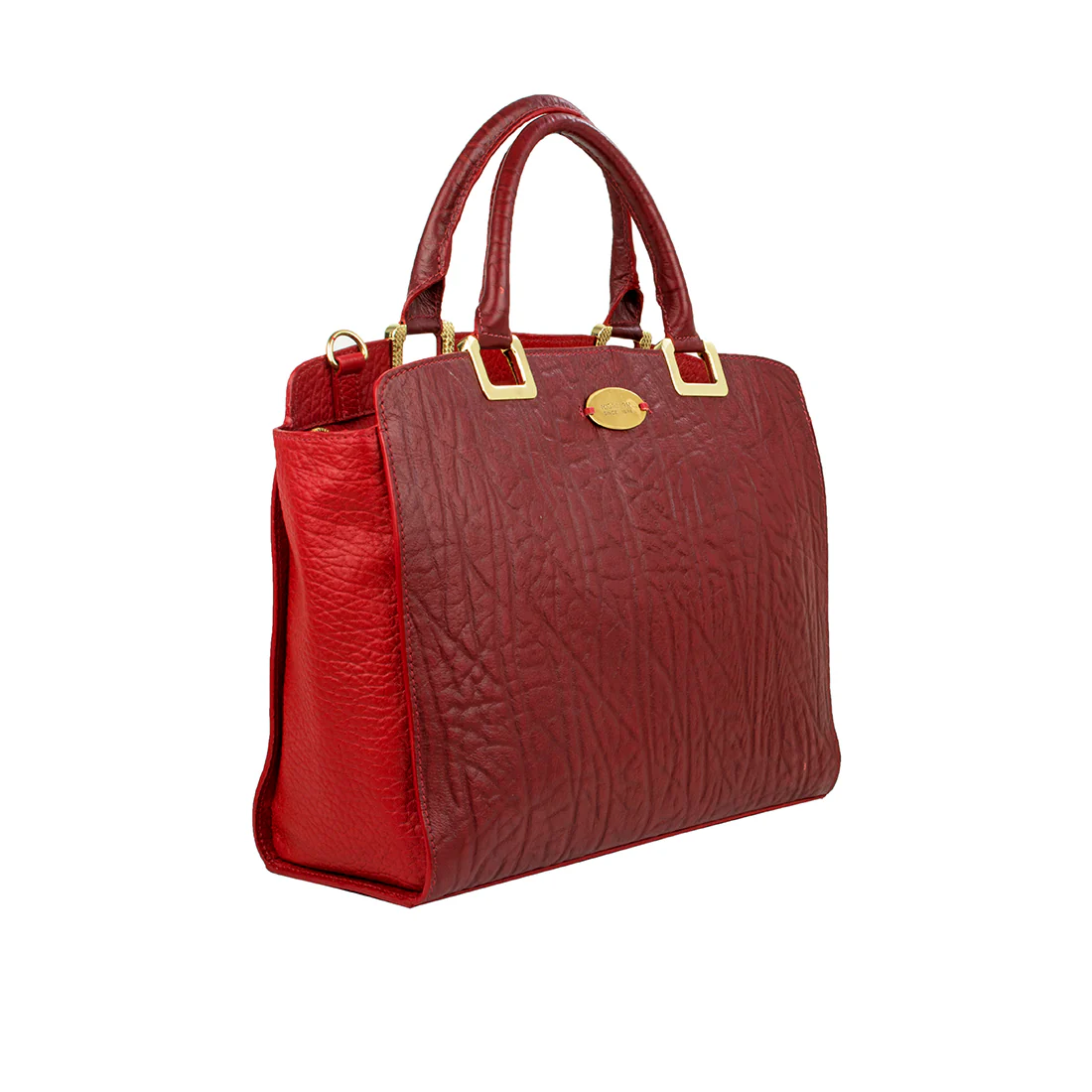 Claudia 01 Red Leather Satchel - Image 3