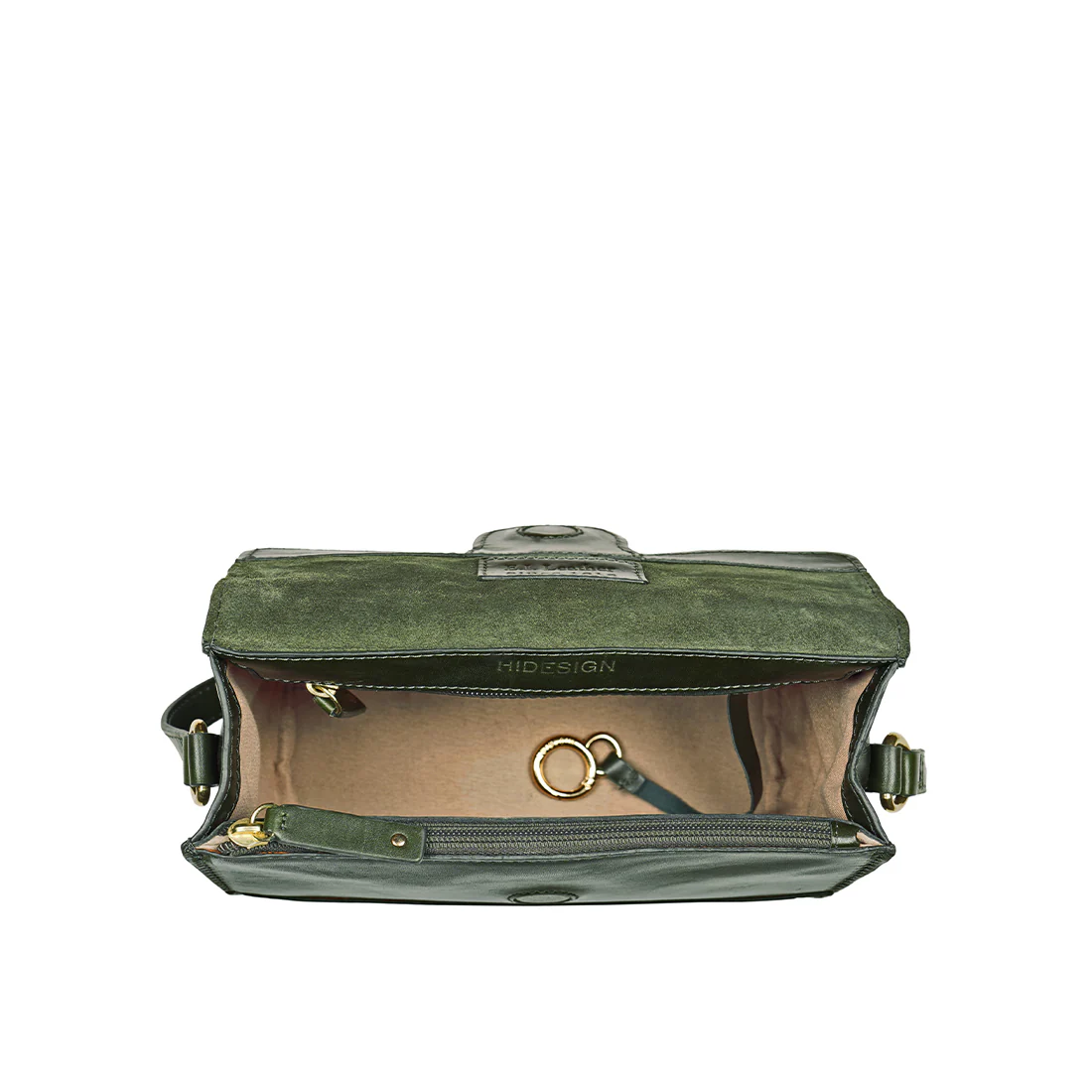 Clover 01 Green Leather Sling Bag - Image 5